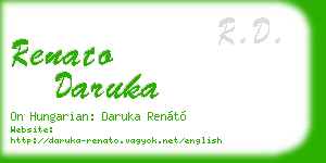 renato daruka business card